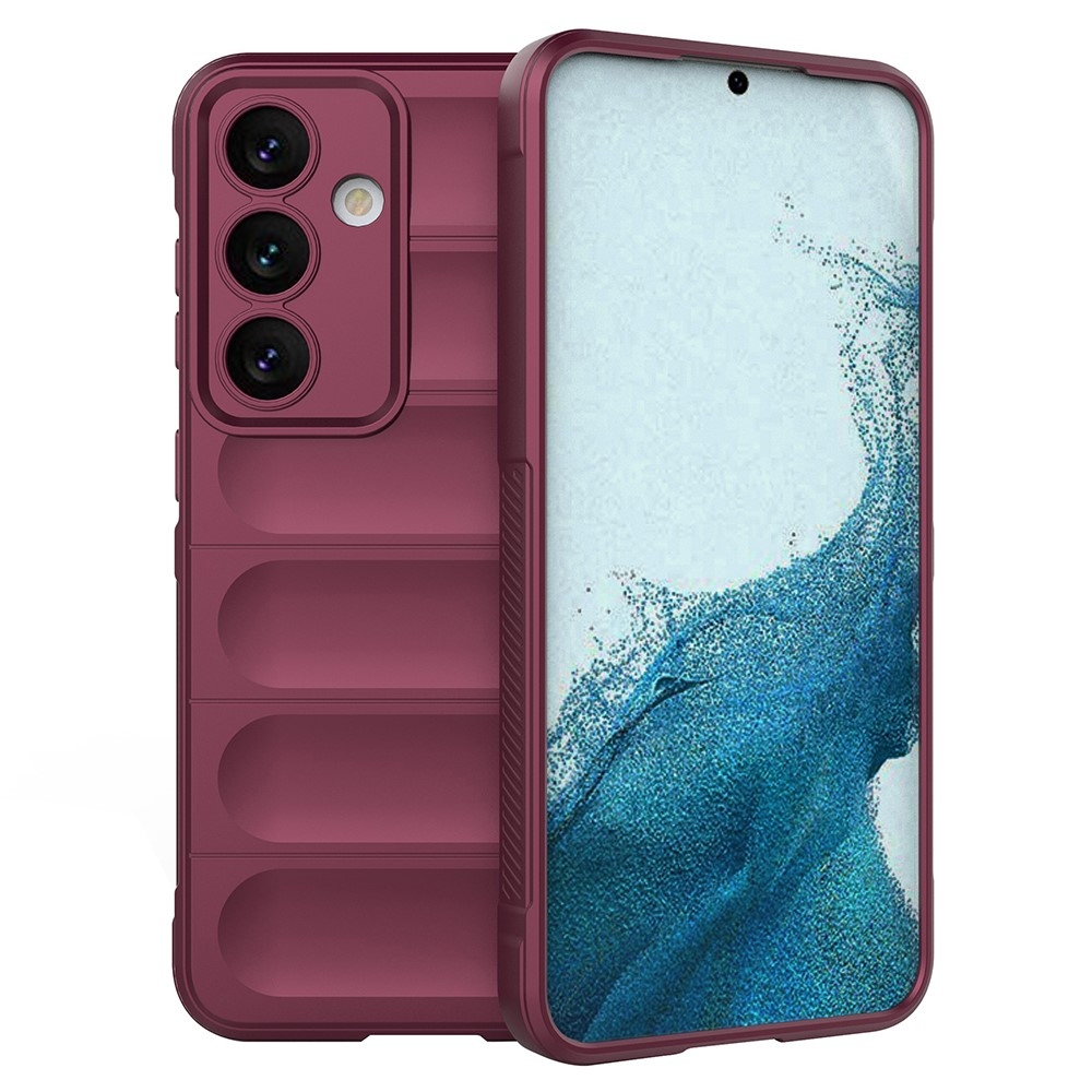 Rugg tartós zselés tok Samsung Galaxy S24 készülékhez - bordó színben