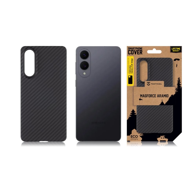 Taktikai MagForce Aramid borító Samsung Galaxy S25 Edge fekete színűre