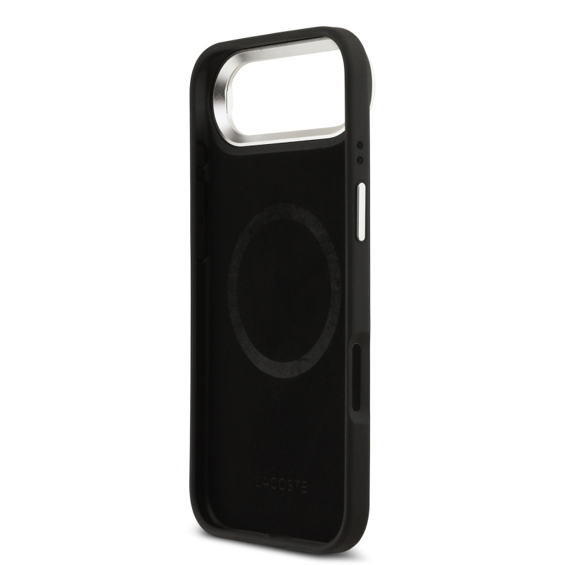 Lacoste Iconic Petit Pique kameraállvány, MagSafe hátlap iPhone Airhez, fekete