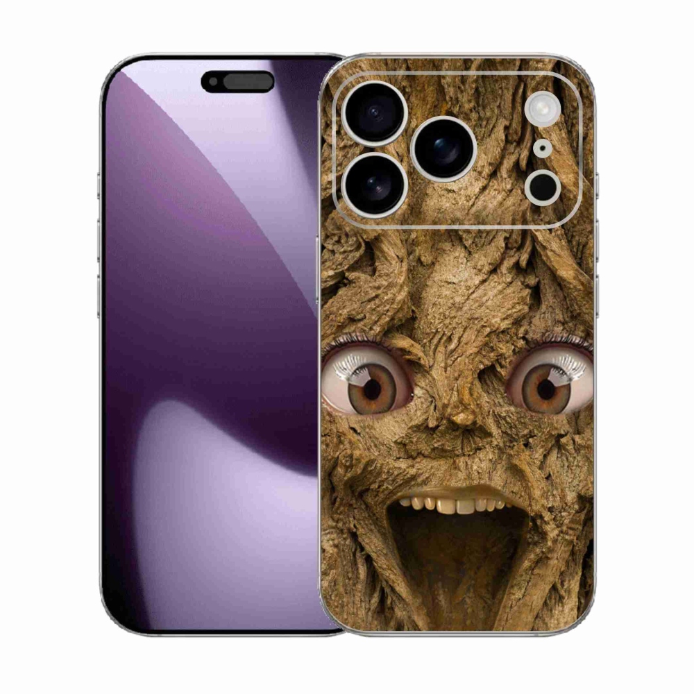Gél borítás mmCase iPhone 17 Pro készülékhez - boldog fa szemekkel