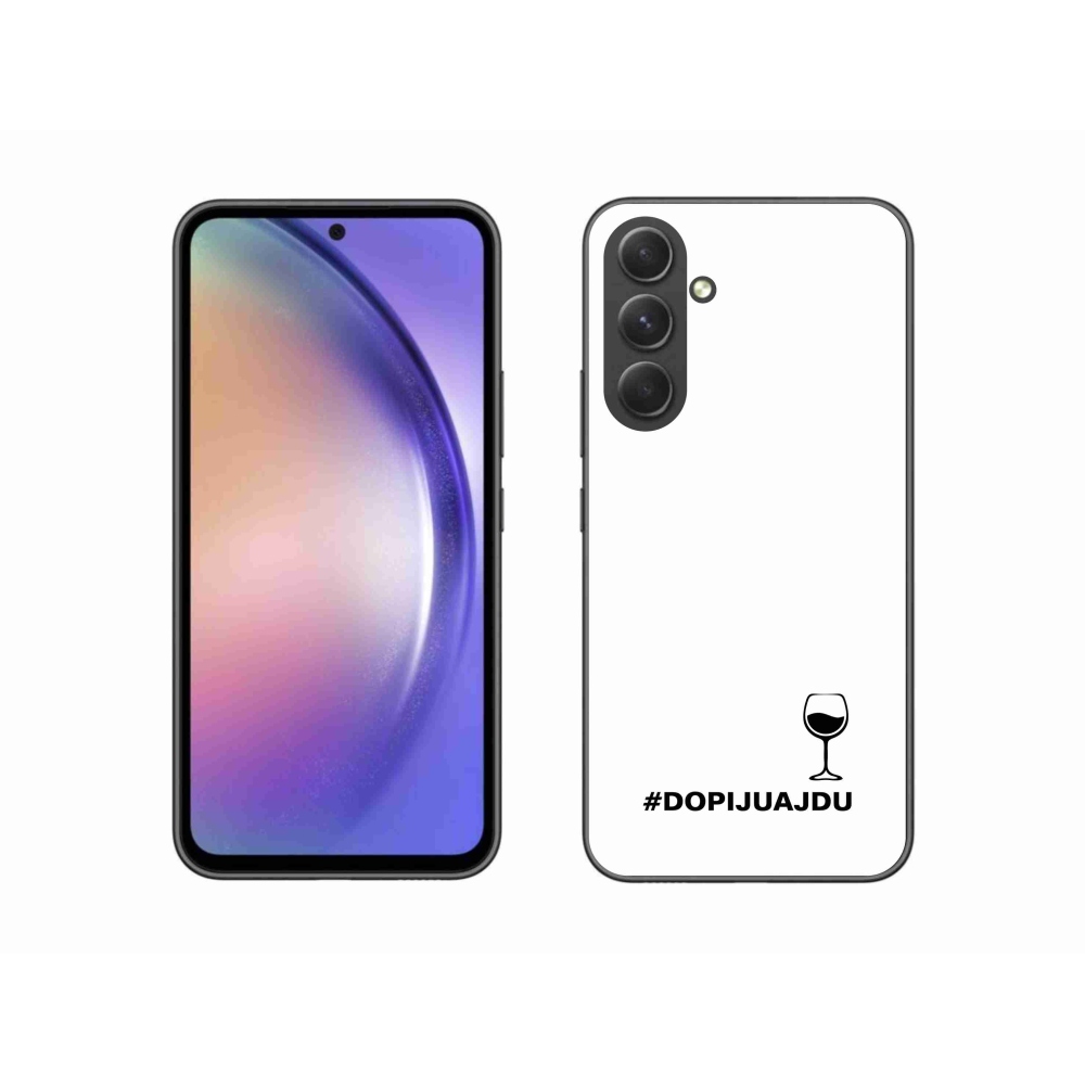 Gél borítás mmCase Samsung Galaxy A54 5G - bor motívum fehér háttérrel