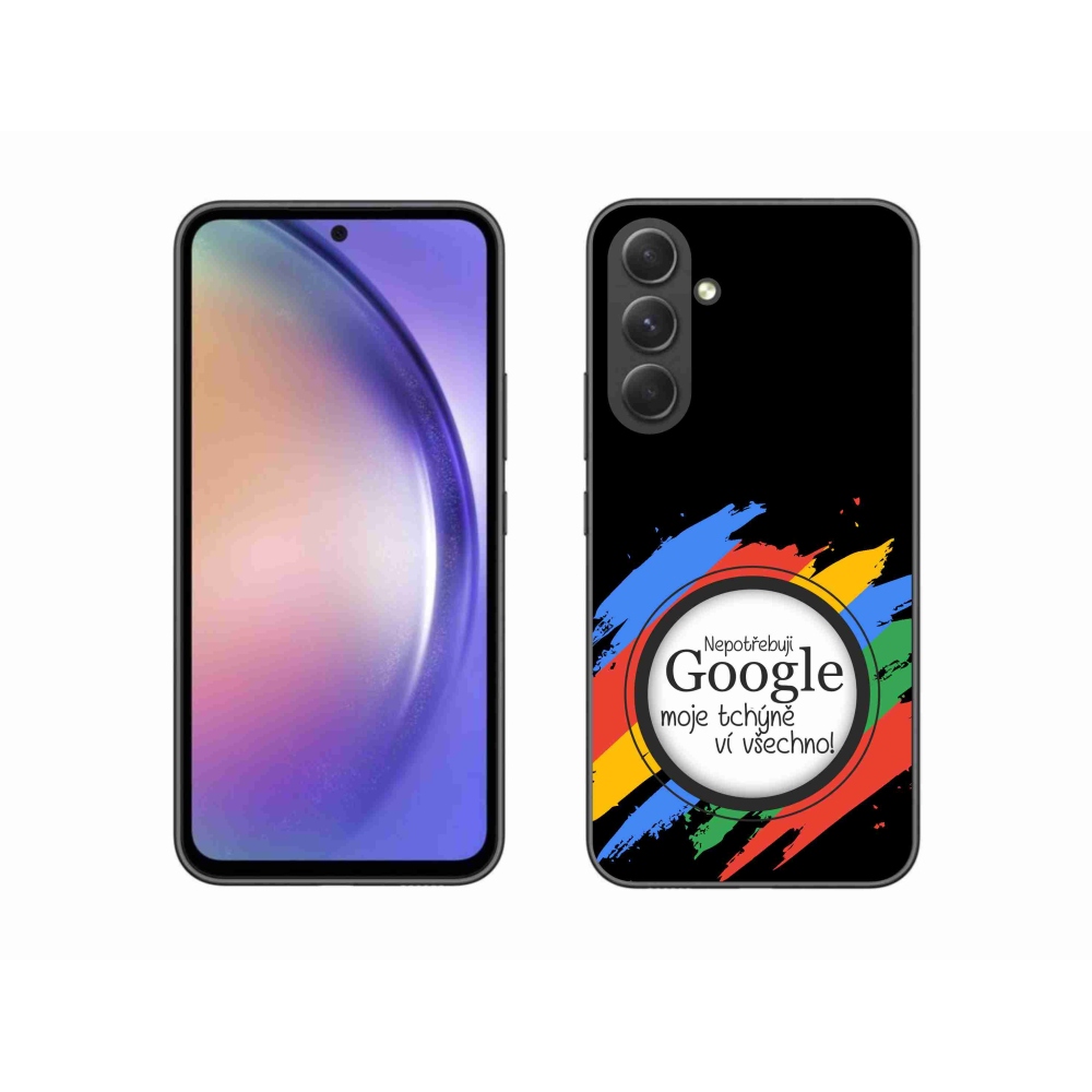 Gél borító mmCase Samsung Galaxy A54 5G - anyós mindent tud fekete háttérrel