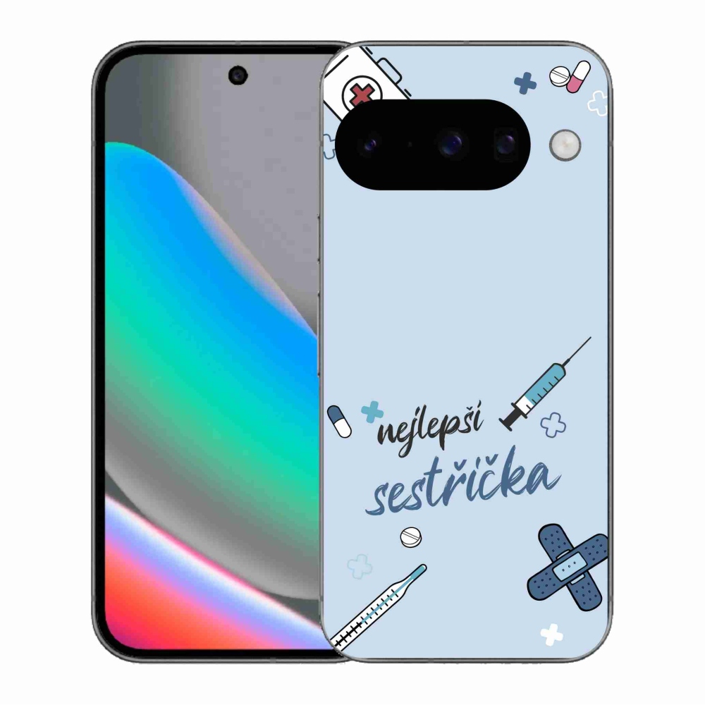 Gél borító mmCase a Google Pixel 10 - legjobb kishúg kék háttérrel
