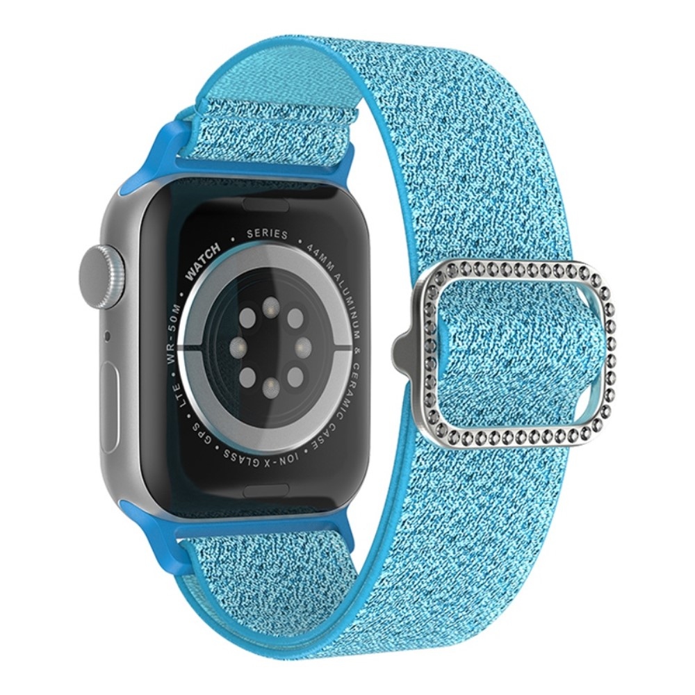 Dekor nejlon szíj Apple Watch Ultra/Ultra 2 49mm/SE/SE 2022/2023 44mm/9/8/7 45mm/6/5/4 44mm/3/2/1 42 mm-es Apple Watch Ultra/Ultra 2 49mm/SE/SE 2022/2023 44mm/9/8/7 45mm/6/5/4 44mm/3/2/1 42 mm - kék