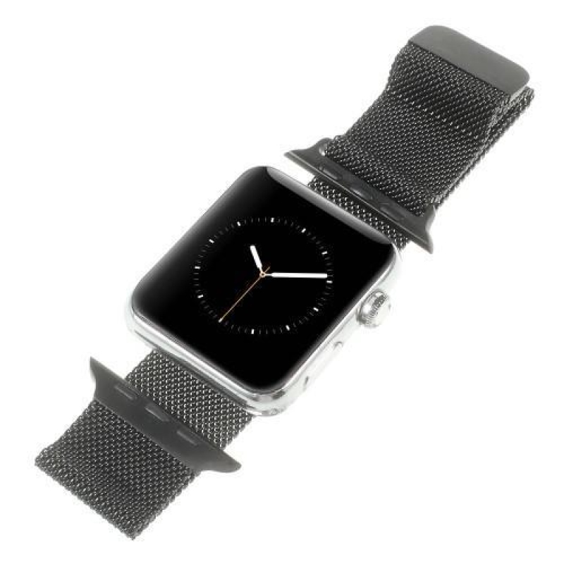 Milano acél szíj az Apple Watch 38mm-es órájához - Fekete