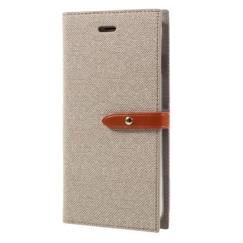 Milano PU bőr tok iPhone 8 Plus és iPhone 7 Plus készülékhez - khaki színű