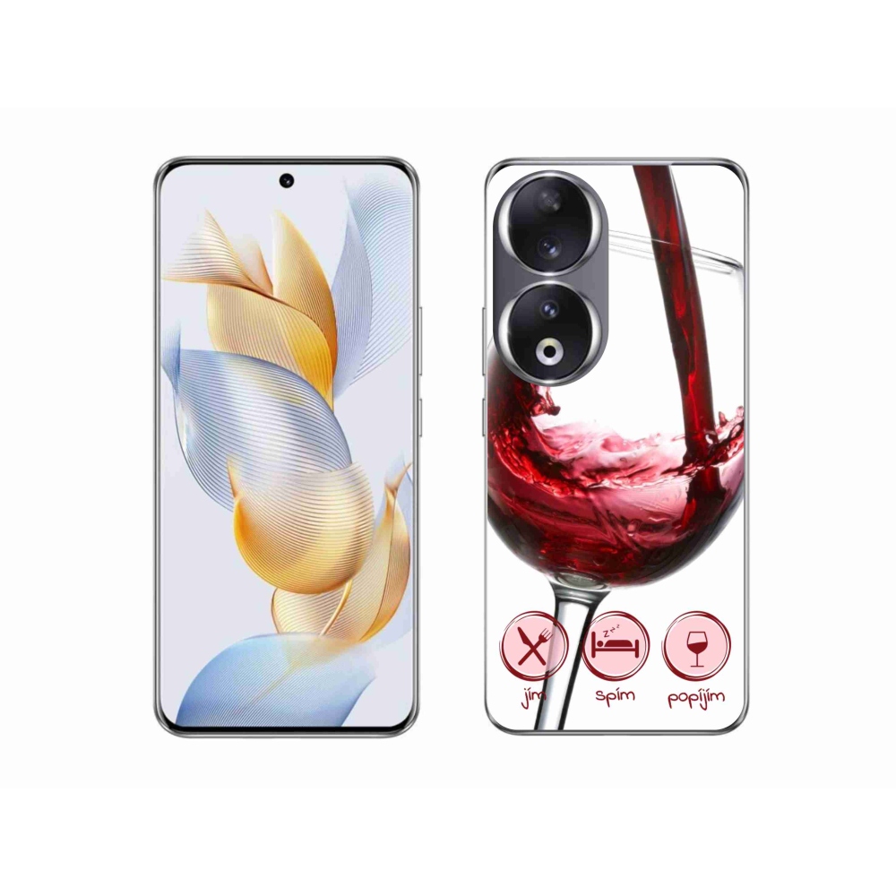 Gél tok mmCase for Honor 90 - borospohár piros