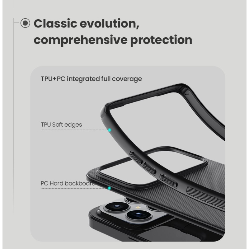 Nillkin Super Frosted PRO mágneses hátlap a Poco F8 Ultra Feketéhez Fekete