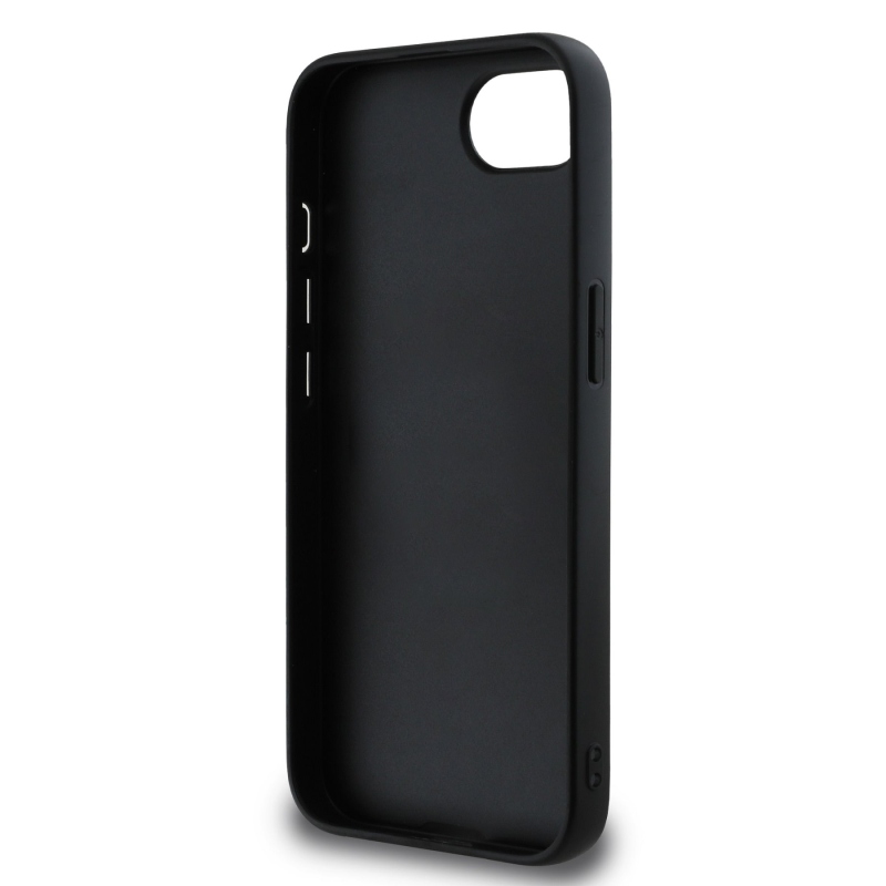 Guess PU szemcsés 4G fém logó hátlap iPhone 16e fekete