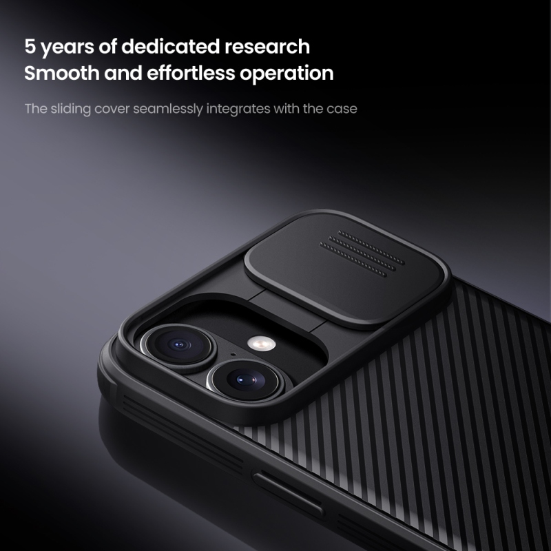 Nillkin CamShield PRO hátlap az Apple iPhone 16 készülékhez Fekete