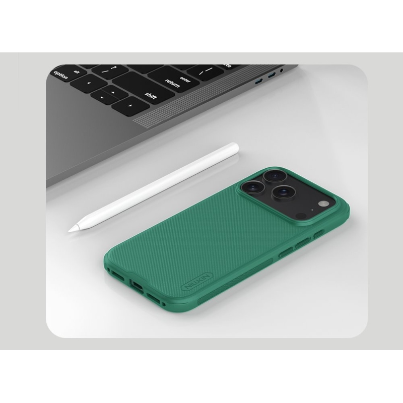 Nillkin Super Frosted PRO hátlap az Apple iPhone 17 Pro készülékhez Sötétzöld