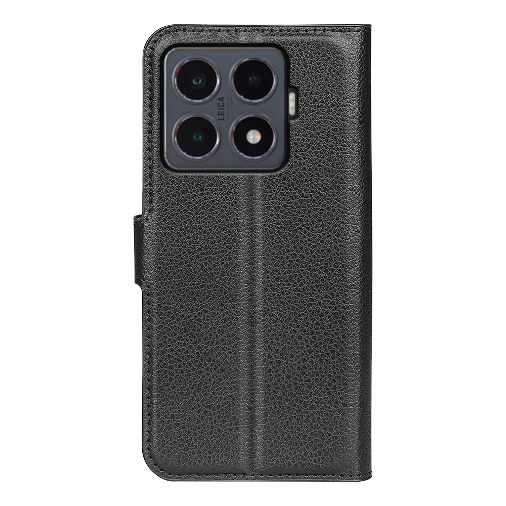 Litchi könyv tok Xiaomi 15T Pro-hoz - fekete