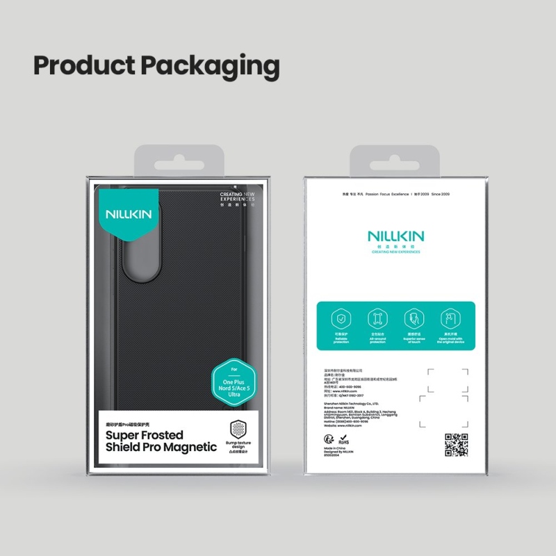 Nillkin Super Frosted PRO mágneses OnePlus Nord 5 5G Fekete