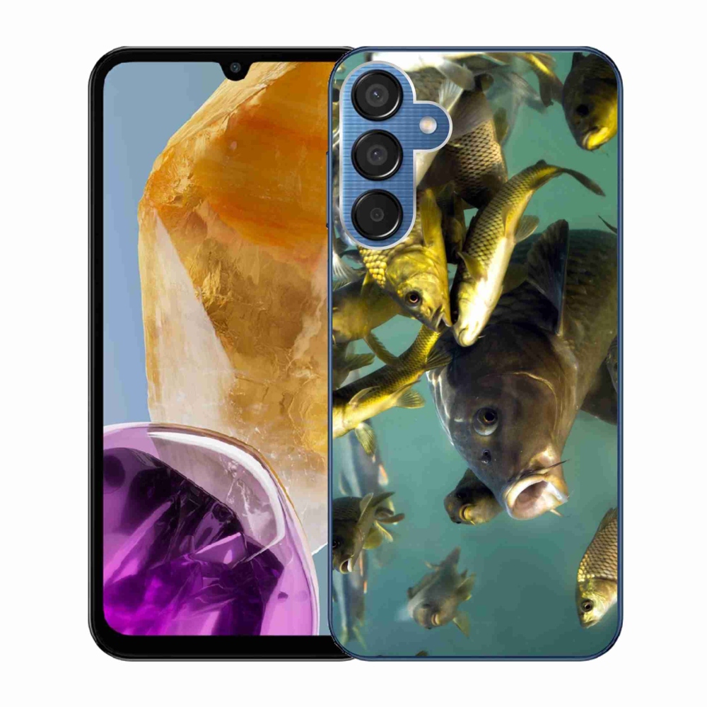 Gél tok mmCase a Samsung Galaxy M15 5G készülékhez - halak iskolája
