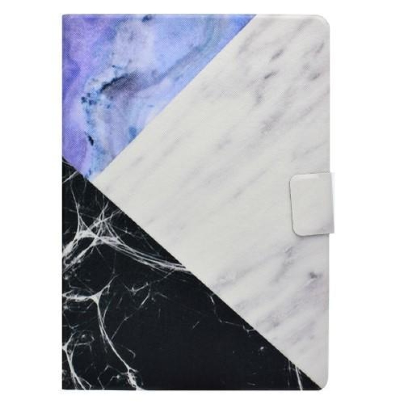 Modern PU bőr tok állvány funkcióval iPad Pro 9.7 készülékhez - kék és fehér