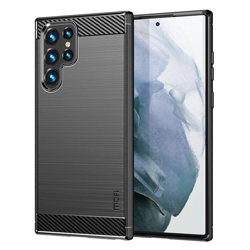 Mofi tartós zselés tok Samsung Galaxy S22 Ultra 5G készülékhez - fekete