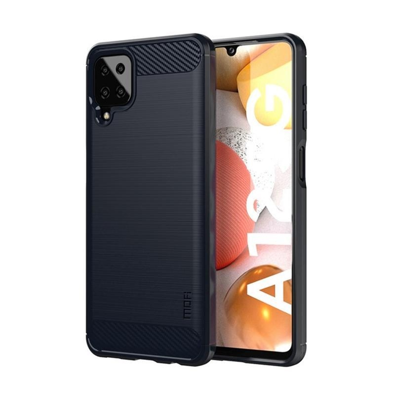 Mofi tartós zselés tok Samsung Galaxy A12/M12 készülékhez - sötétkék
