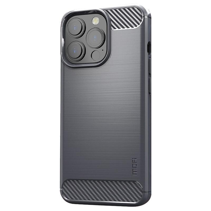 Mofi tartós, texturált zselés tok iPhone 14 Pro Max 6.7 készülékhez - szürke