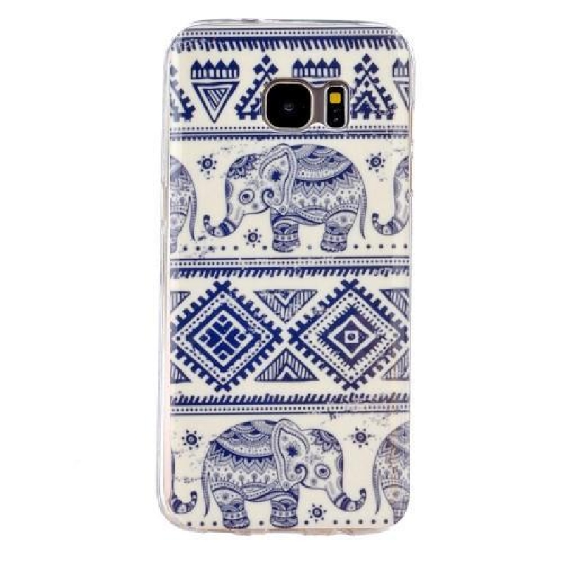 Motívum zselés tok Samsung Galaxy S7 Edge készülékhez - elefántok