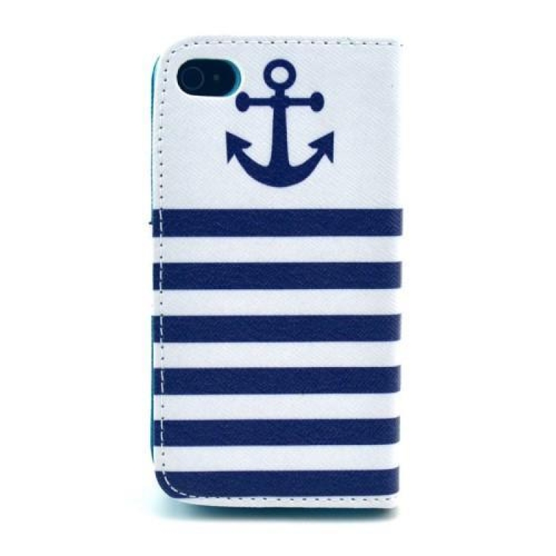 Motívum PU bőr tok iPhone 4 és iPhone 4s készülékhez - horgony