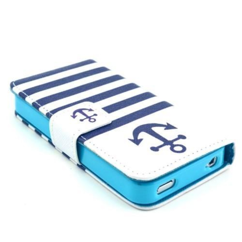 Motívum PU bőr tok iPhone 4 és iPhone 4s készülékhez - horgony