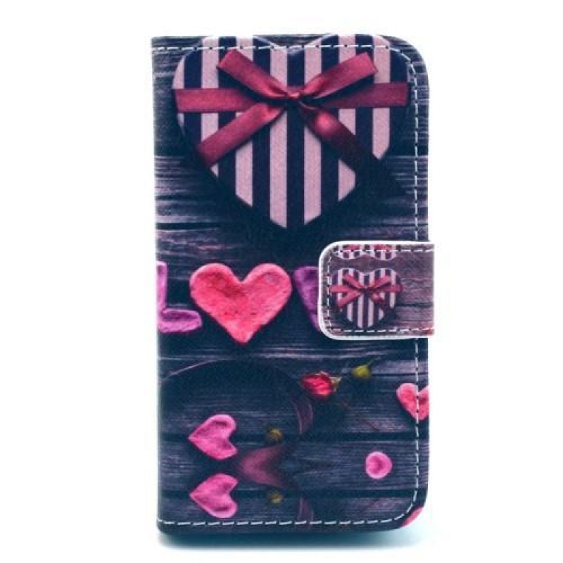 Motívum PU bőr tok iPhone 4 és iPhone 4s készülékhez - szív