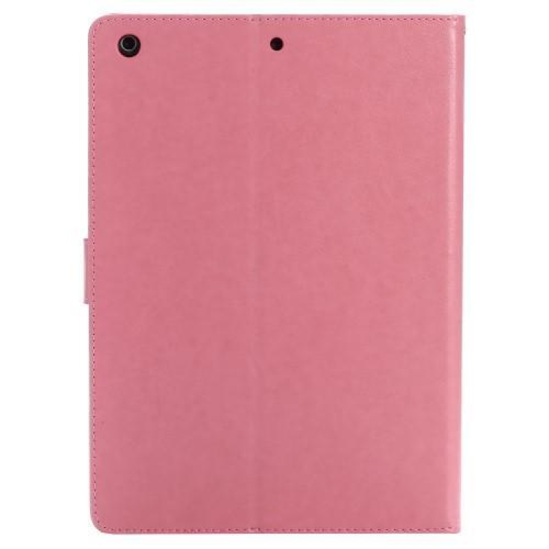 Pillangó PU bőr tok iPad Air készülékhez - rózsaszín
