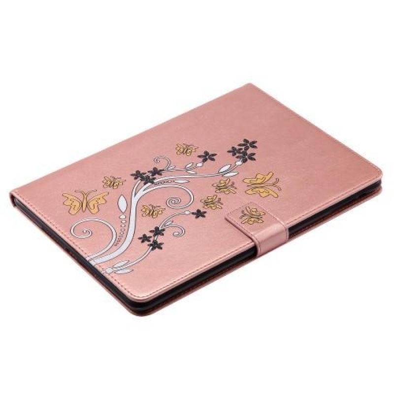 Pillangó PU bőr tok iPad Air készülékhez - rózsaarany