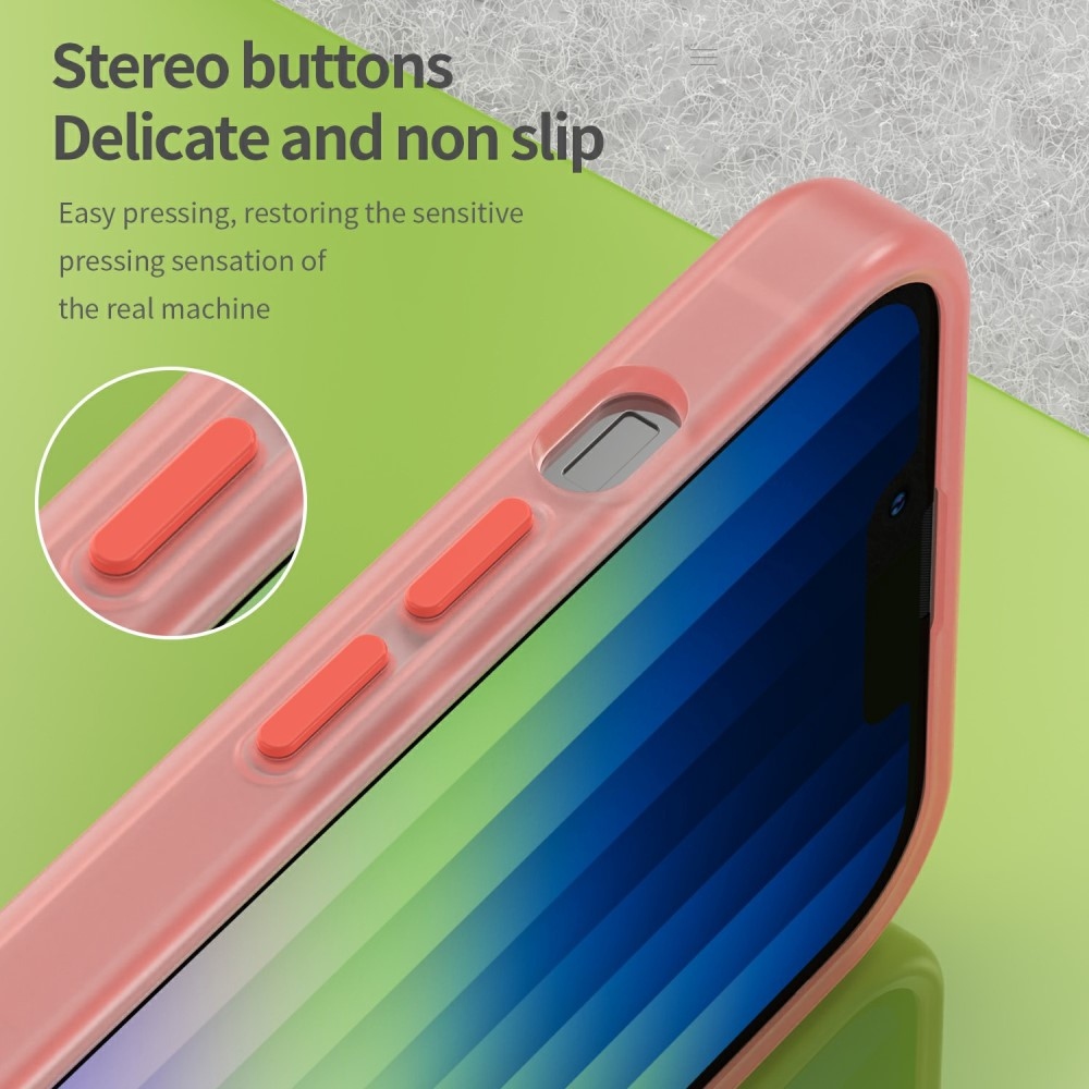 Frost zselés tok MagSafe támogatással iPhone 16e készülékhez - piros