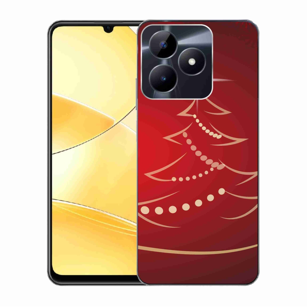 Gél borító mmCase a Realme C51/C53 készülékhez - karácsonyfa karikatúra