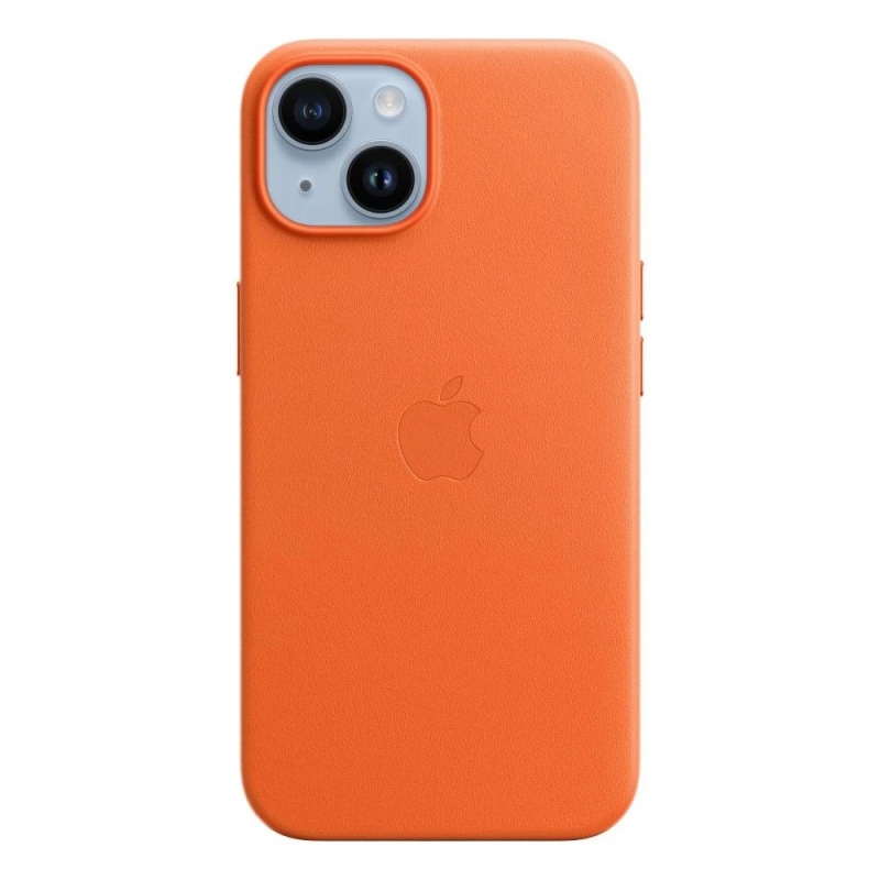 MPP83ZM/A Apple bőrborítás, beleértve. MagSafe iPhone 14-hez Narancssárga