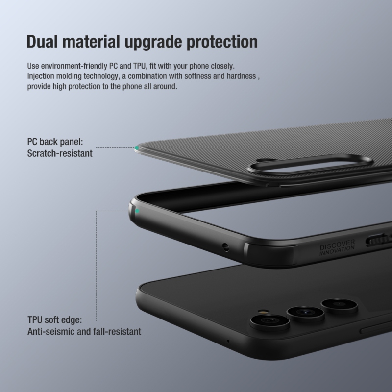 Nillkin Super Frosted PRO hátlap a Samsung Galaxy A54 5G számára Fekete