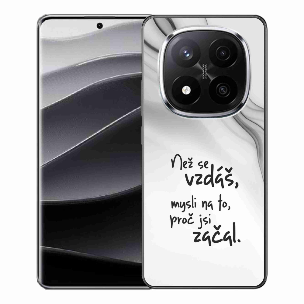 Gél borítás mmCase a Xiaomi Redmi Note 14 Pro+ 5G - idézet 2 fehér háttérrel
