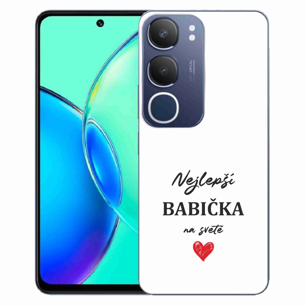 Gel Cover mmCase a Vivo Y19s készülékre - Legjobb nagyi 1 fehér háttér