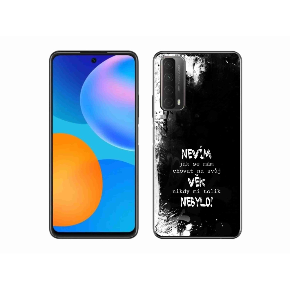 Gél borító mmCase a Huawei P Smart (2021) - vicces szöveg 14 fekete háttér