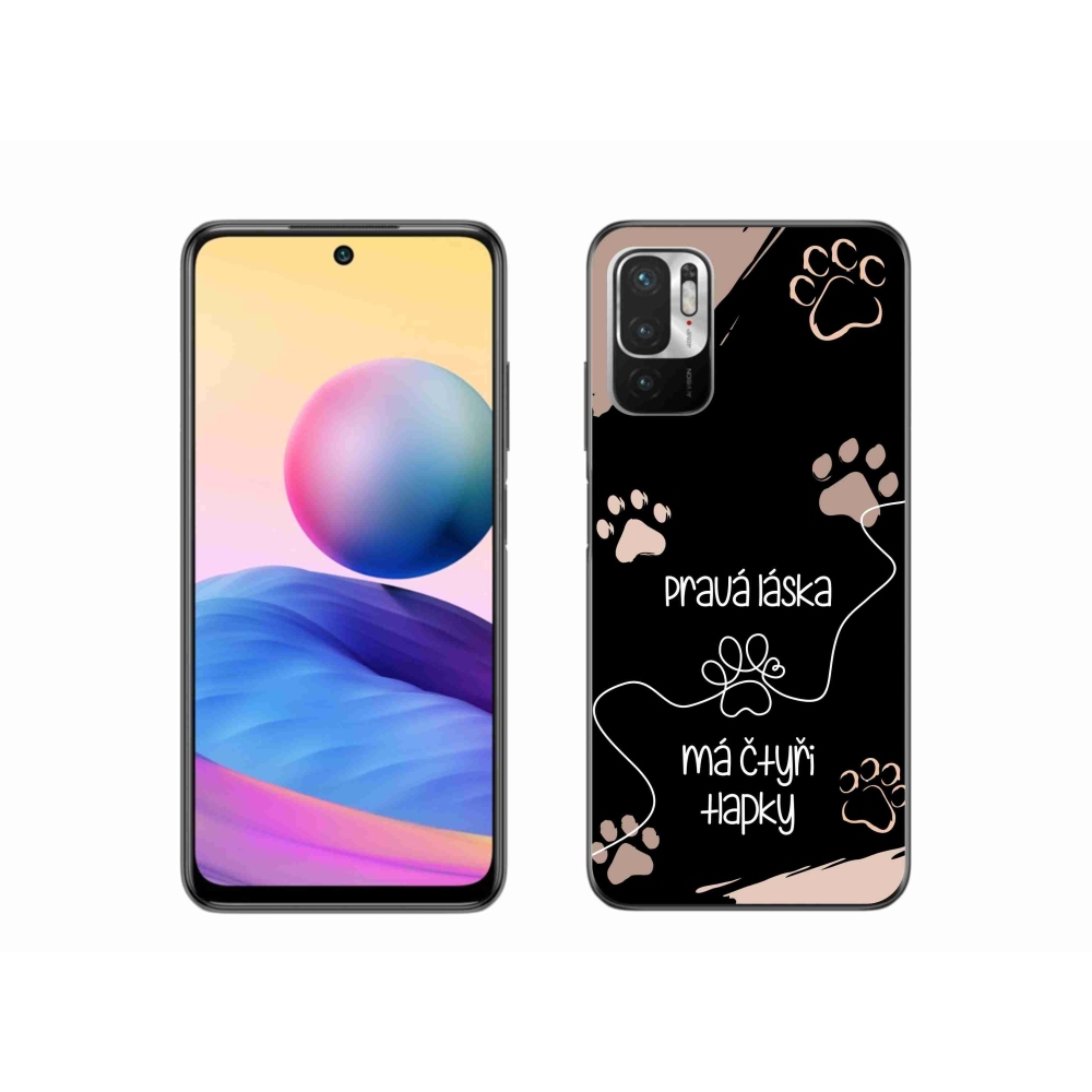 Gél borító mmCase a Xiaomi Poco M3 Pro/5G - kutya motívum 1 fekete háttérrel