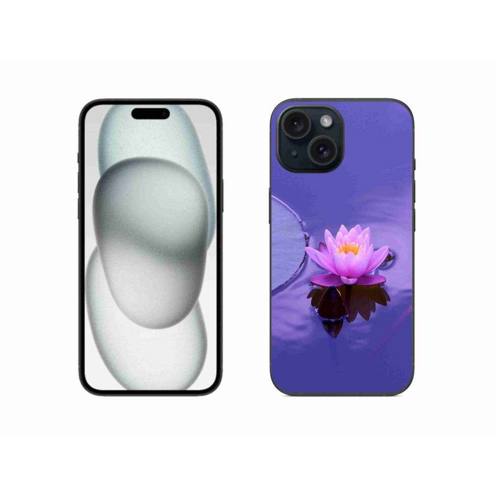 Gél tok mmCase iPhone 15 készülékhez - virág a vízen