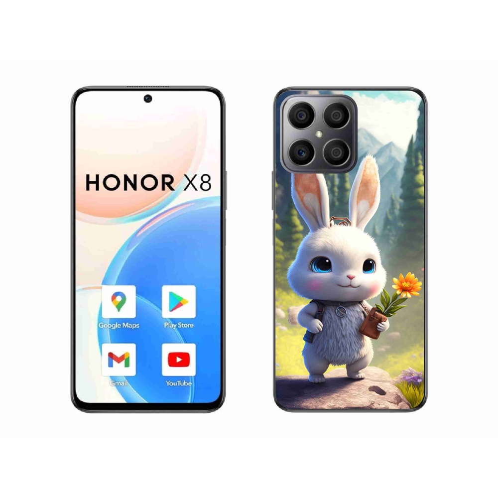 Gél borítás mmCase a Honor X8-hoz - aranyos nyuszi