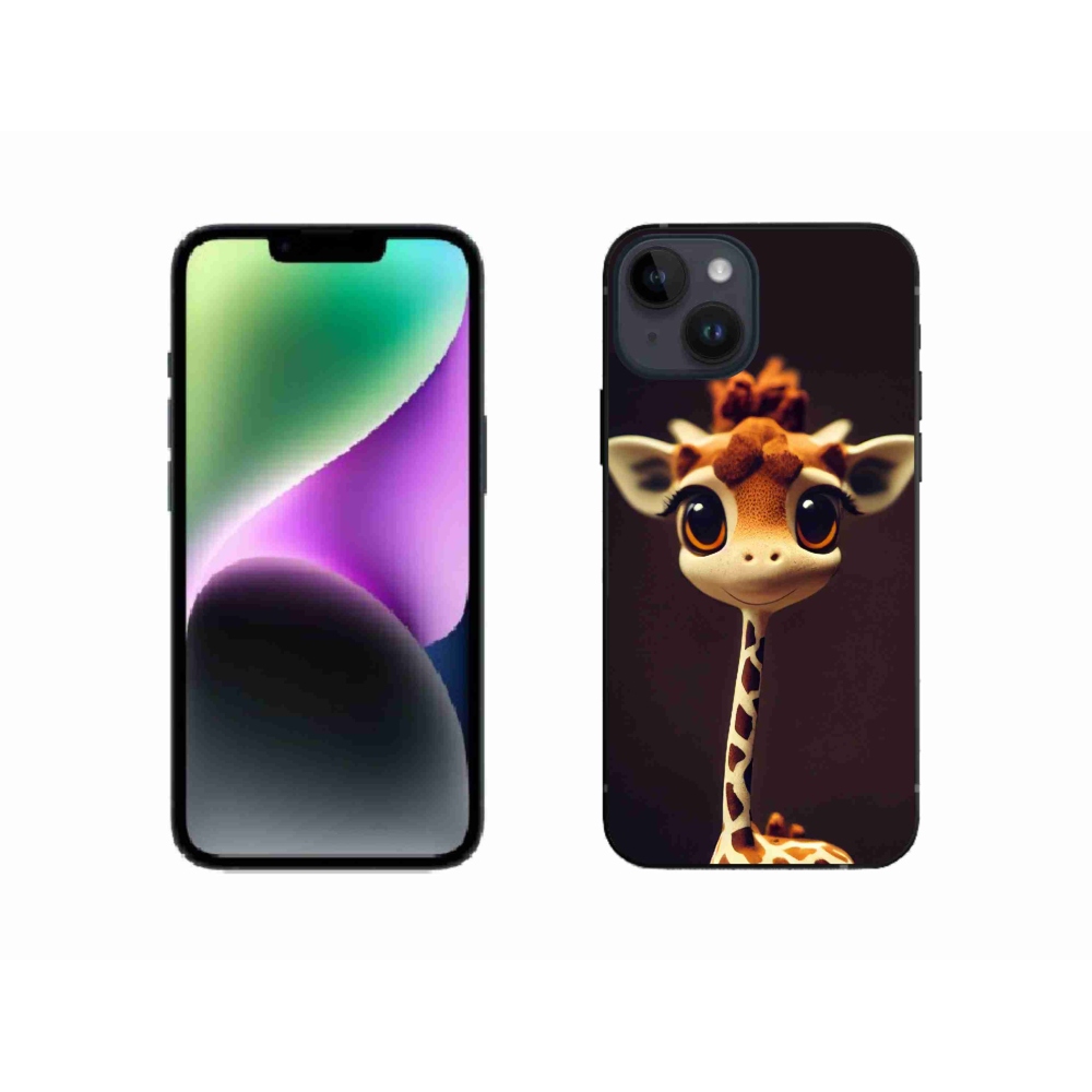 Zselés borítás mmCase iPhone 14 készülékhez - kis zsiráf