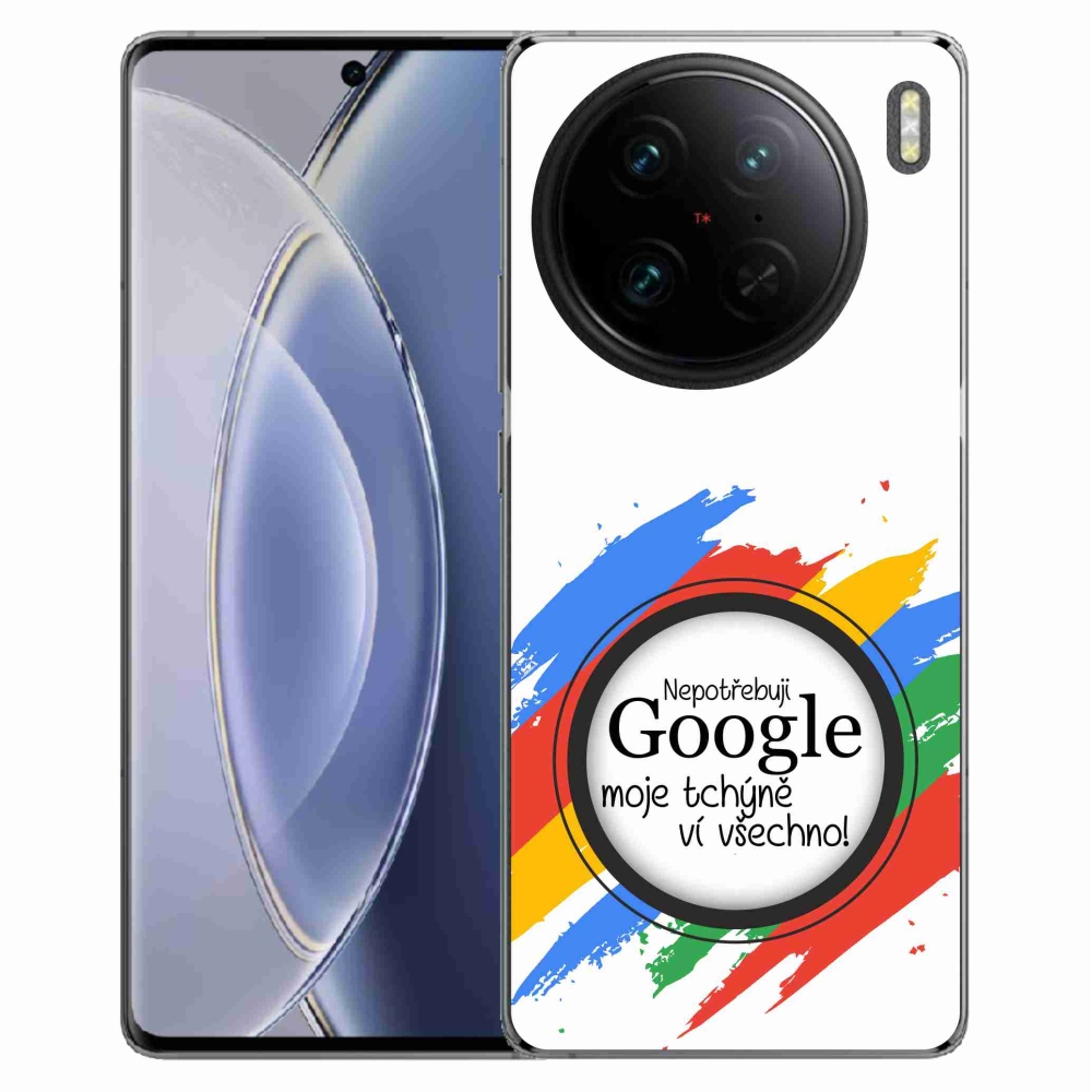 Gél borítás mmCase a Vivo X90 Pro - anyós tudja, hogy minden fehér háttérrel