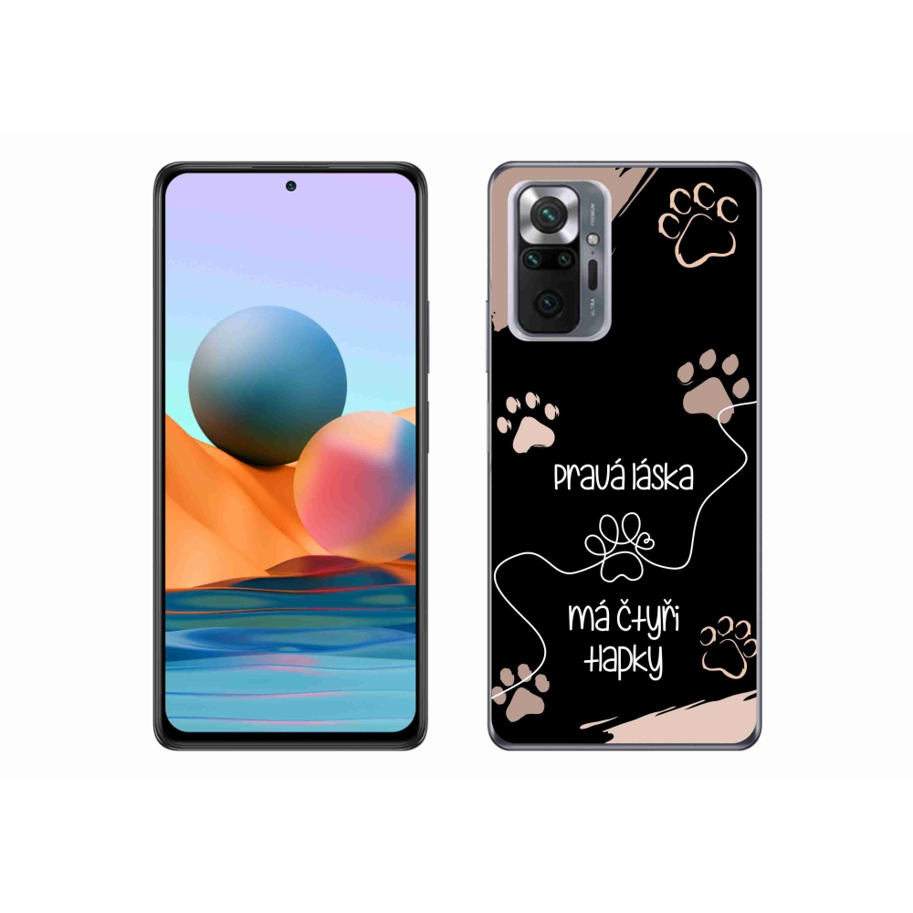 Gél borítás mmCase a Xiaomi Redmi Note 10 Pro készülékhez - kutya motívum 1 fekete háttér