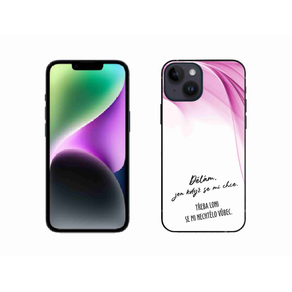 Gél borító mmCase iPhone 14 készülékhez - vicces szöveg 12 fehér háttér