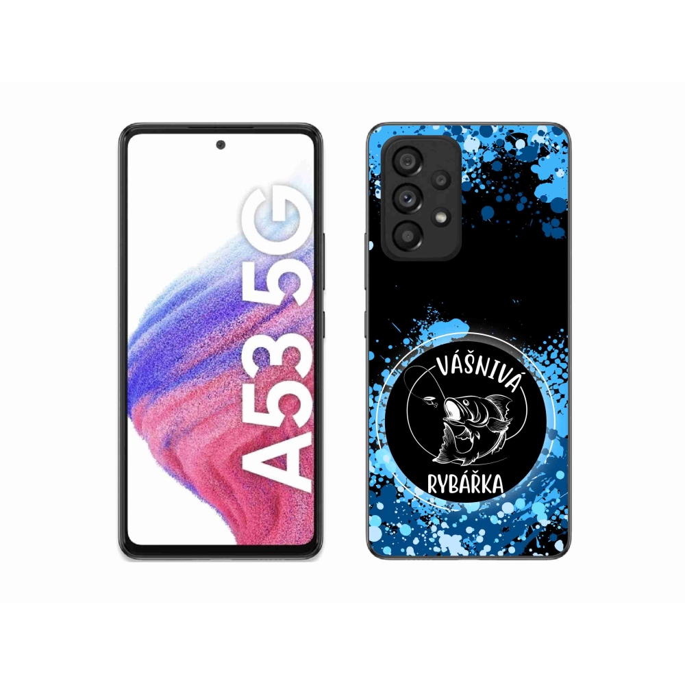 Gél borítás mmCase Samsung Galaxy A53 5G - szenvedélyes halásznő fekete háttérrel