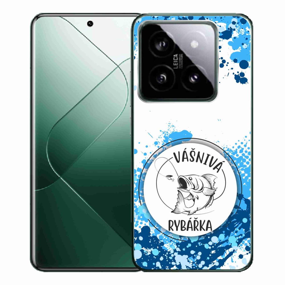 Gél borító mmCase a Xiaomi 14 Pro-hoz - szenvedélyes halász fehér háttérrel
