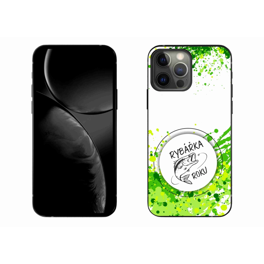Zselés borítás mmCase iPhone 13 Pro Max 6.7 készülékhez - Az év horgásza fehér háttérrel