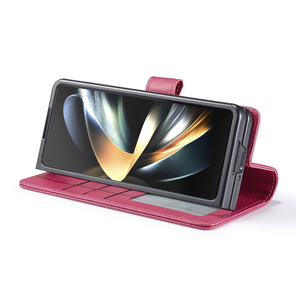 Imeeke könyvtáska Samsung Galaxy Z Fold5 5G - rózsaszínű