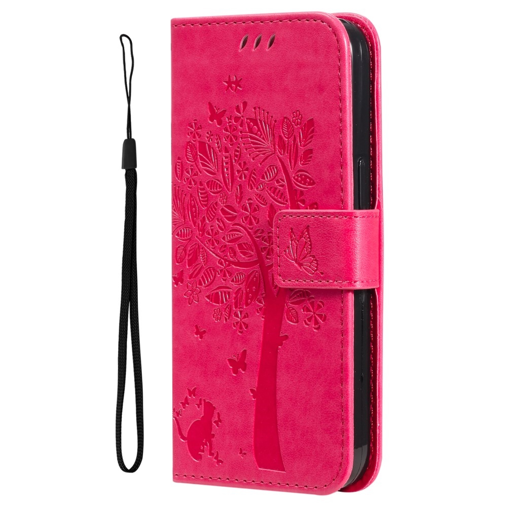 Fák könyv tokja Xiaomi Redmi Note 13 Pro 4G/Poco M6 Pro - rózsaszínű