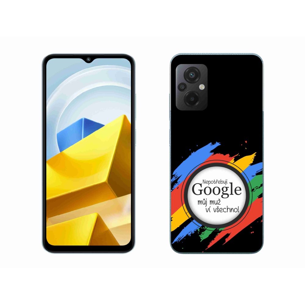 Gél borító mmCase a Xiaomi Poco M5 4G - az ember mindent tud fekete háttérrel