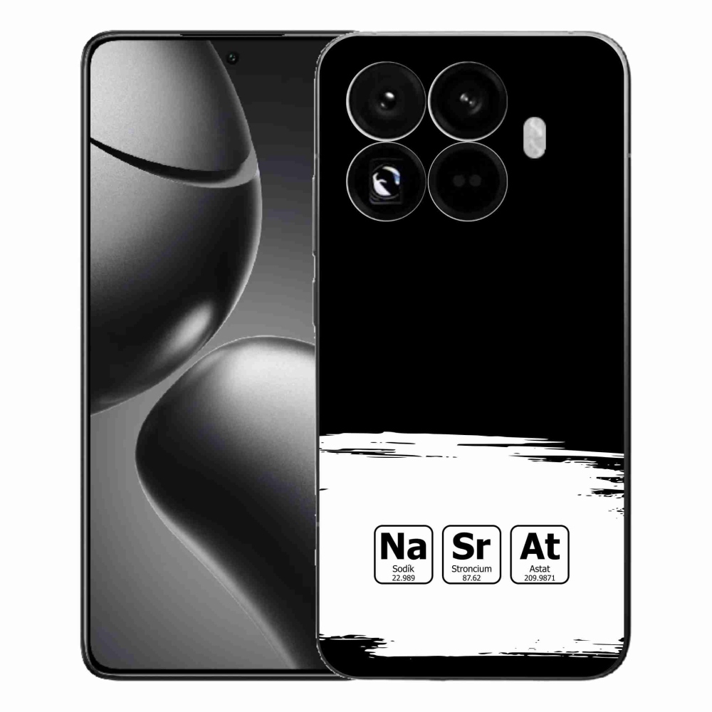Gél borító mmCase a Xiaomi 15T Pro számára - kémiai elemek fehér és fekete háttérrel