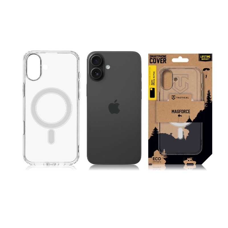 Taktikai MagForce borítás Apple iPhone 16 Plus készülékhez Átlátszó
